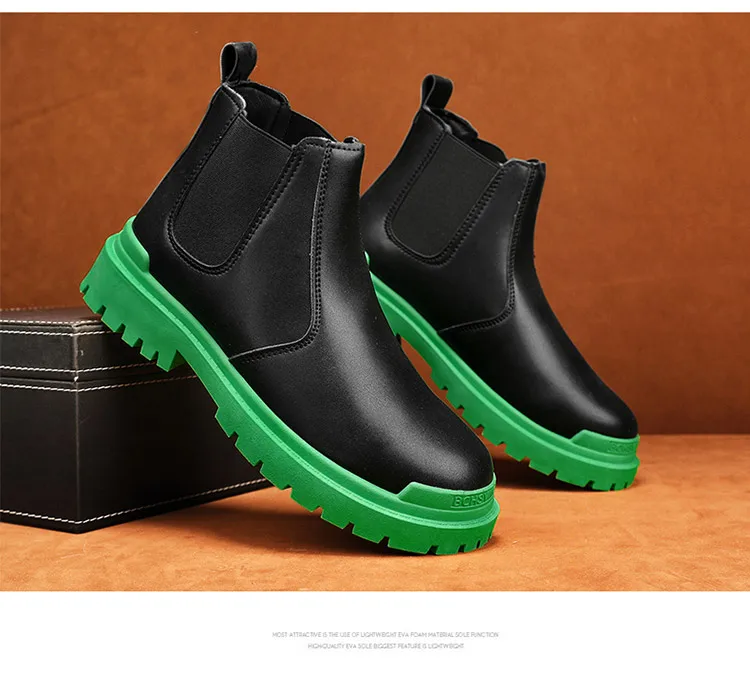 Men Autumn Winter Chelsea Ankle Boots - Image 4