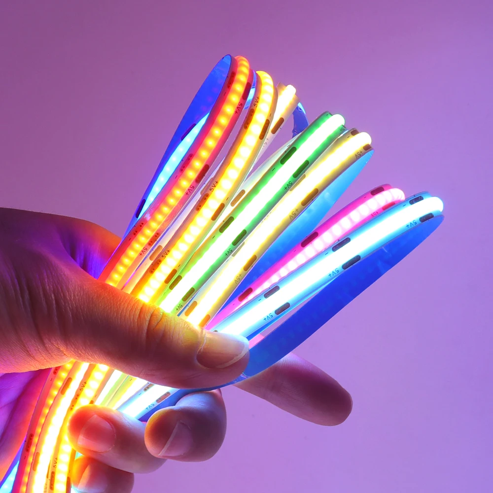 5V USB Battery Powered COB Led Strip Light 3mm 5mm 8mm PCB - Image 3