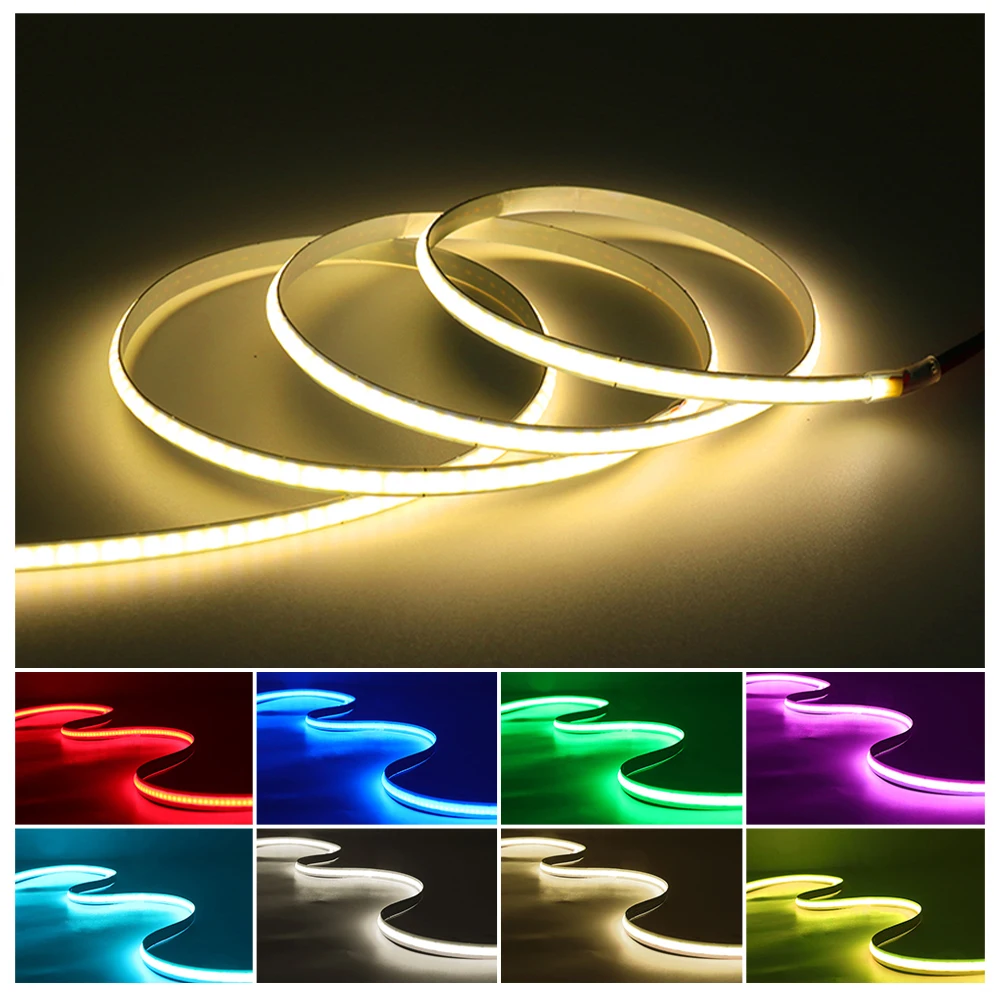 5V USB Battery Powered COB Led Strip Light 3mm 5mm 8mm PCB - Image 4