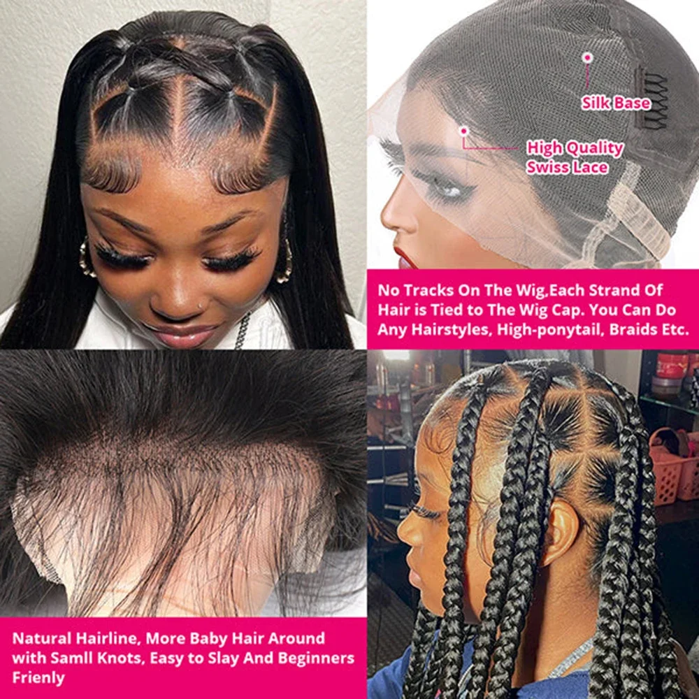 Full Lace Wig Human Hair Pre Plucked - Image 5