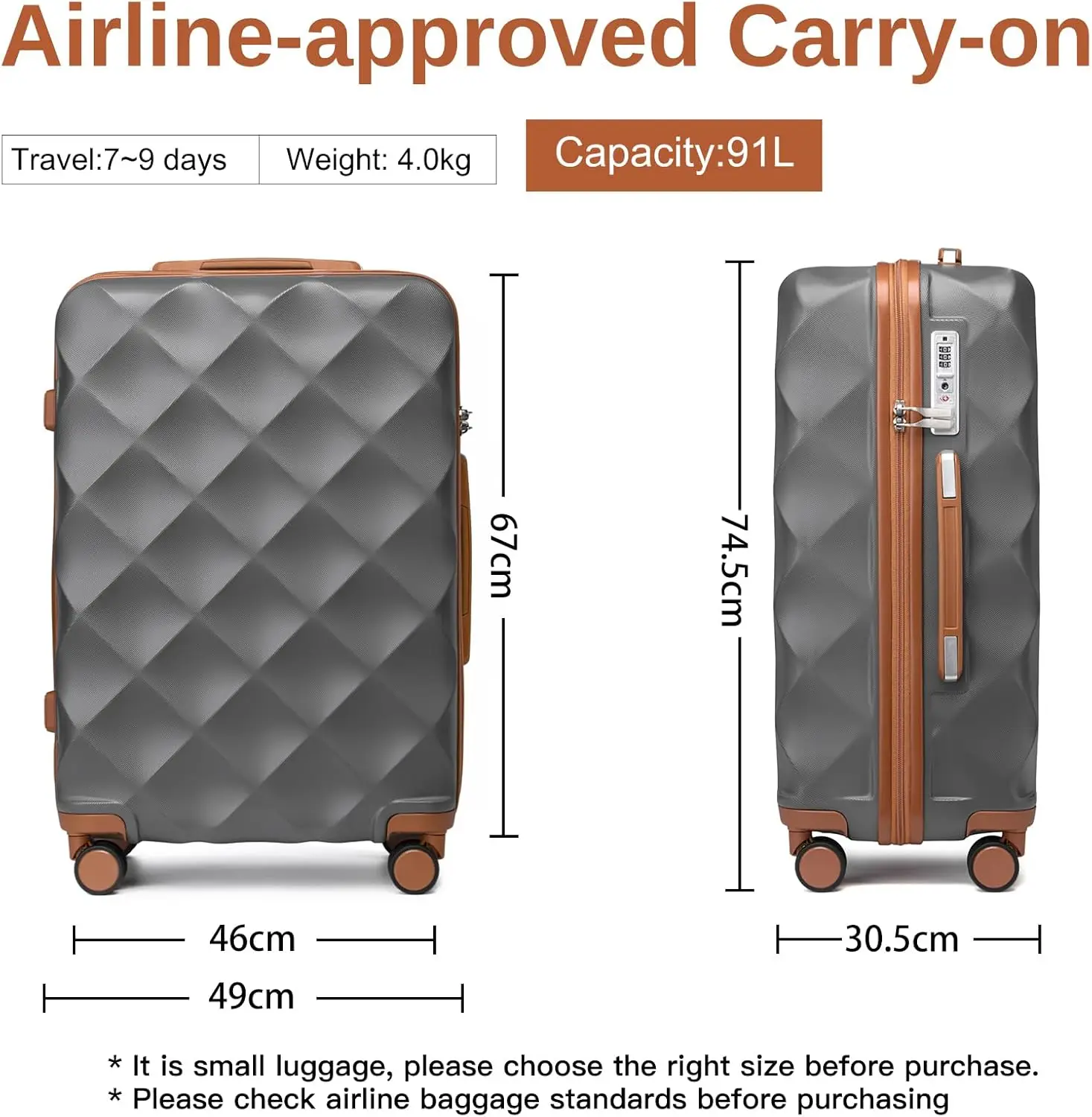 British Traveler 2-piece Suitcase Set - Image 2