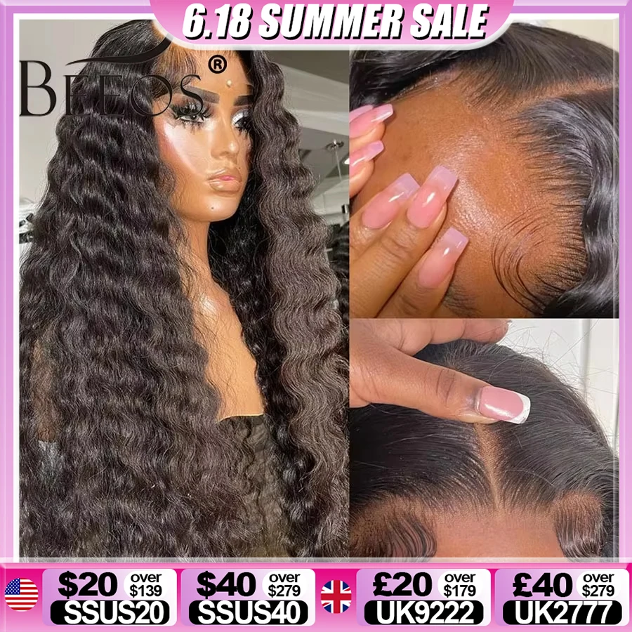 Deep Wave HD Lace Full Frontal Human Hair Wigs