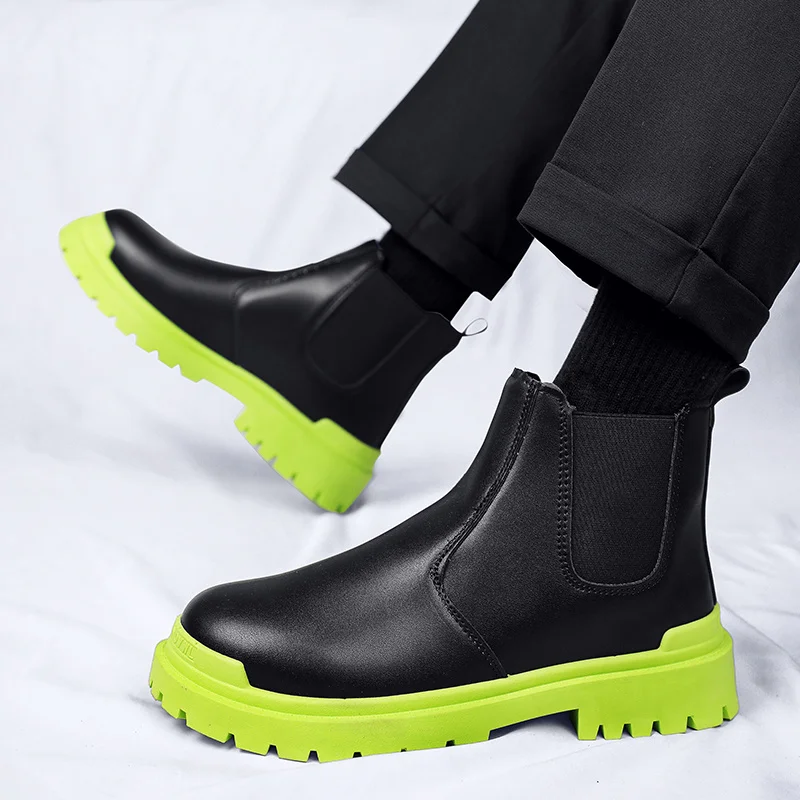 Men Autumn Winter Chelsea Ankle Boots - Image 5