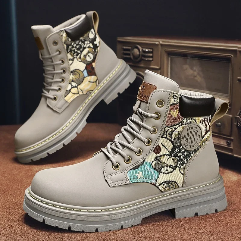 Unisex Winter Hiking Retro Leather Boots