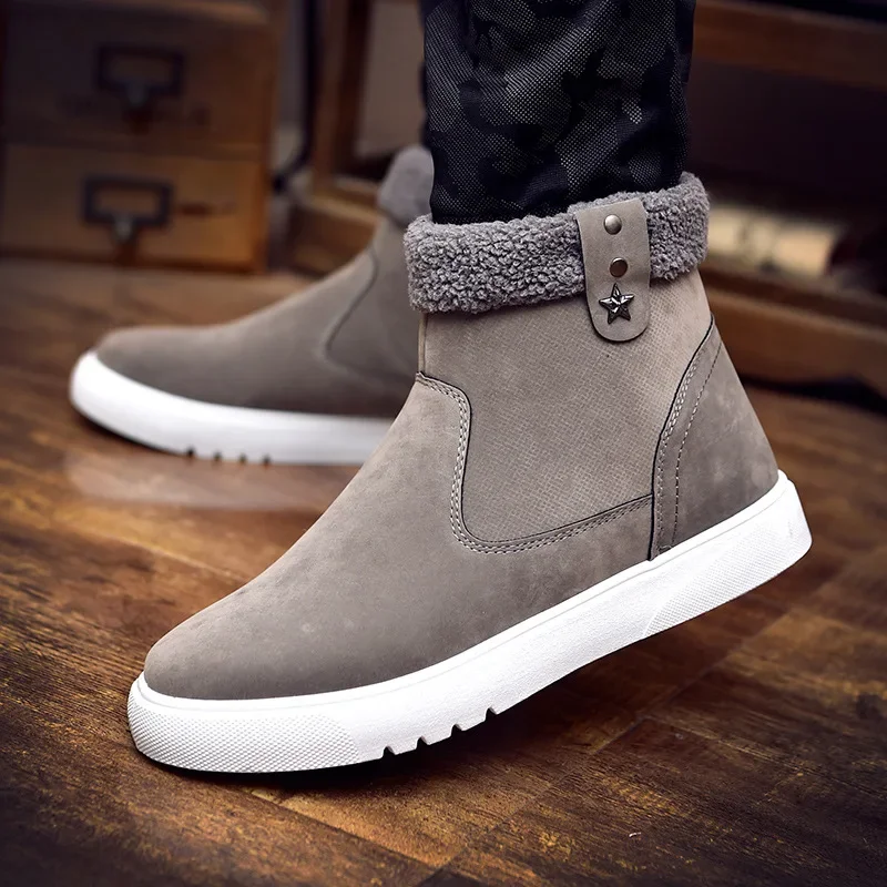 Men's Snow Plush Warm Ankle Boots - Image 3
