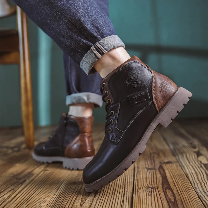 Waliantile Waterproof PU Leather Ankle Boots For Men - Image 6