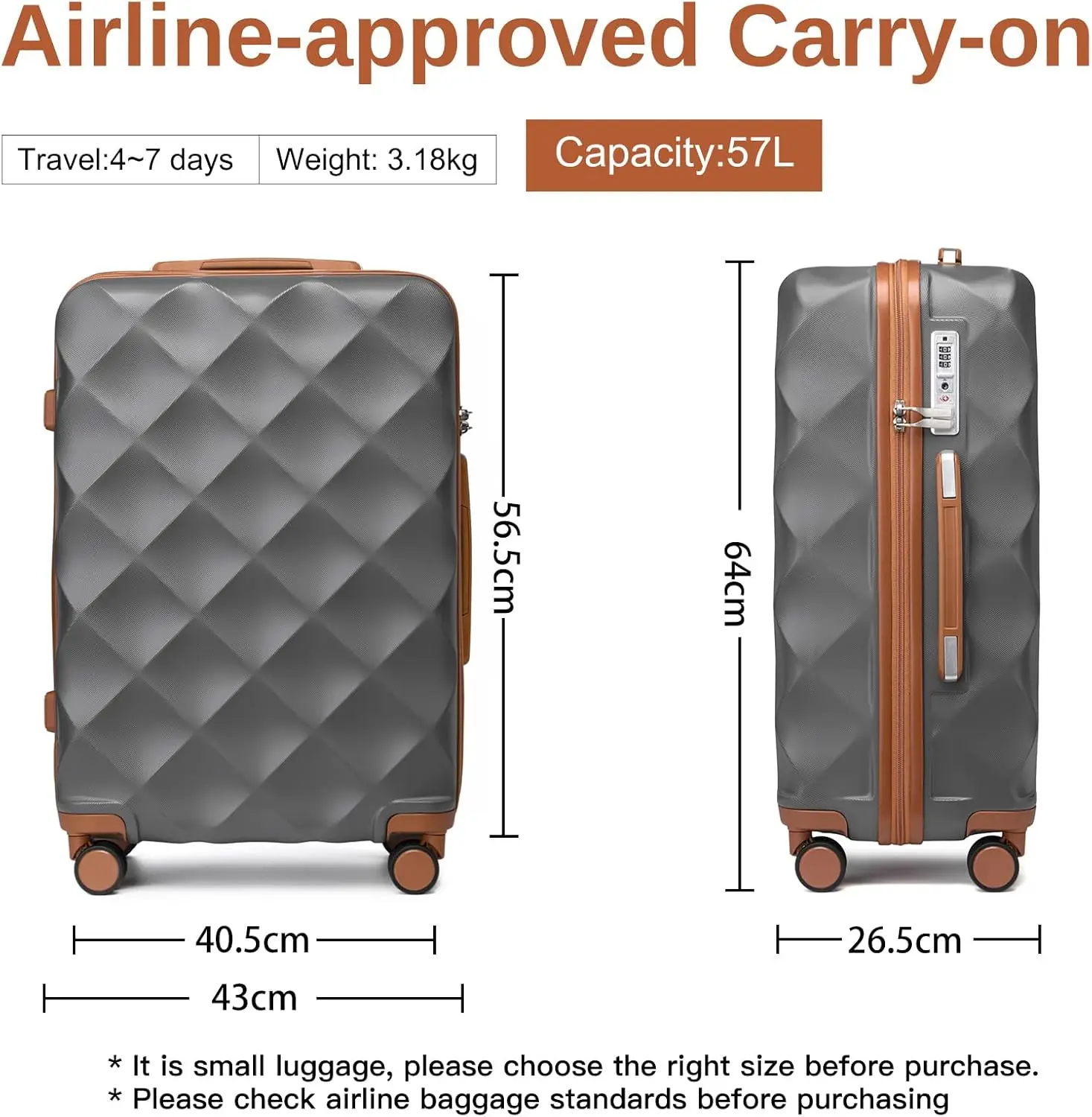 British Traveler 2-piece Suitcase Set - Image 3